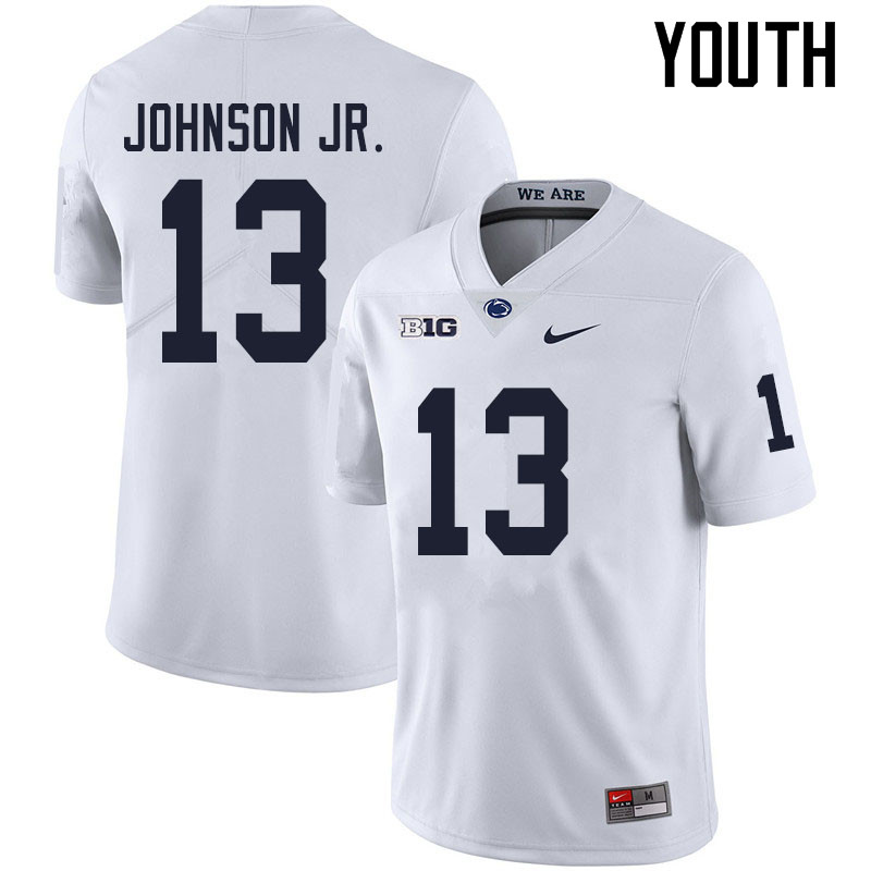 NCAA Nike Youth Penn State Nittany Lions Michael Johnson Jr. #13 College Football Authentic White Stitched Jersey BHB7498OA